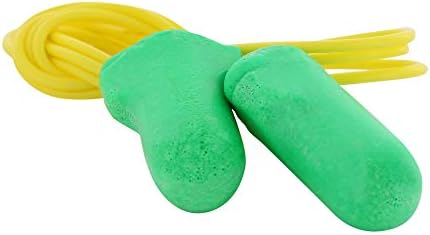 Howard Leight by Honeywell Max Lite Low Pressure Corded Disposable Foam Earplugs, 100 Pairs (LPF-30), Green