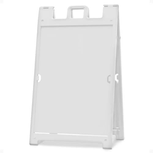 Plasticade Signicade Deluxe A Frame Sidewalk Curb Sign in White