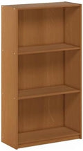Furinno Basic 3-Tier Book Shelf with Open Shelves, Natural Oak