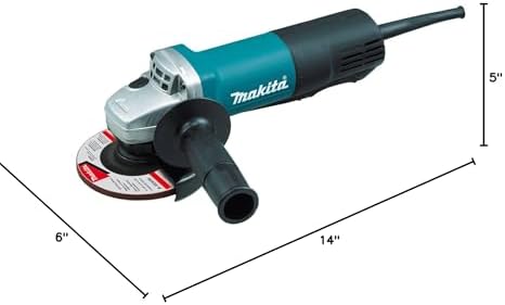 Makita 9557PB 4-1/2" Paddle Switch Angle Grinder, with AC/DC Switch (Pack of 4)