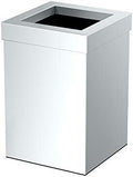Gatco Small Bathroom Trash Can With Lid, Square 3 Gallon Stainless Steel Wastebasket, Under Sink, Chrome, For Bathroom, Bedroom, Office (1913)
