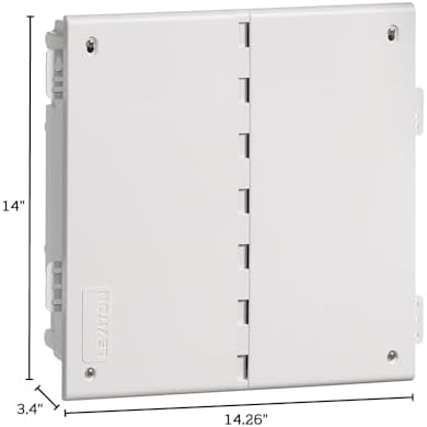 Leviton 14" Wireless Structured Media Center with Vented Cover, 49605-140, White