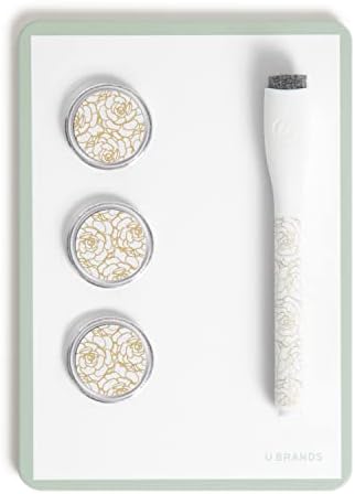 U Brands Magnetic Locker Organizer Kit with Decor, Green