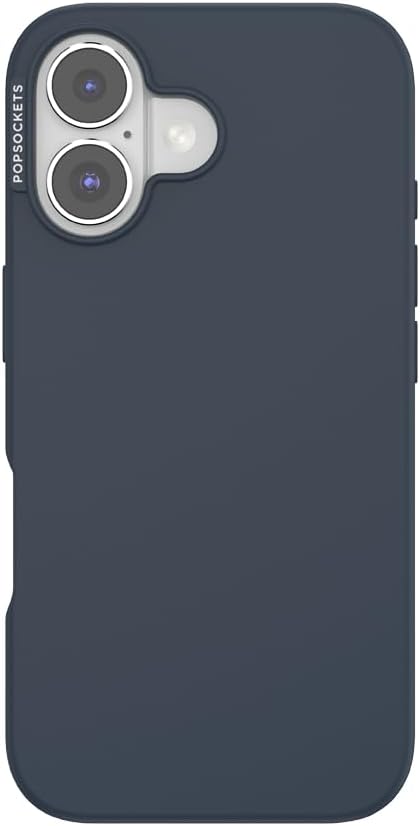 PopSockets iPhone 16 Phone Case with MagSafe, Wireless Charging Compatible, Navy Blue - Navy
