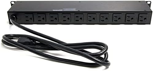StarTech 16-Outlet 1U PDU, 120V/15A, Surge, 6ft Cord, TAA (RKPW161915)