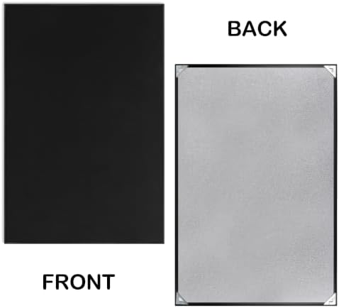 SELEAD Linen Bulletin Board 30” x 20” - Black Aluminum Frame, Black Fabric