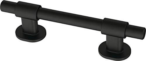 Franklin Brass 5 Pack Matte Black Cabinet Handles Adjustable Drawer Pulls for Kitchen Cabinet Knobs Dressers and Cupboards Fits 1-3/8 to 4 Inch (35–102mm) Hole Center | Adjusta-Pull™