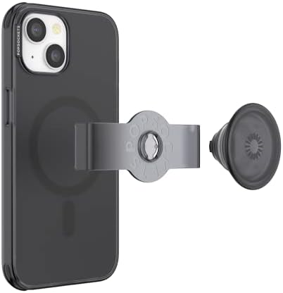 PopSockets iPhone 14 Phone Case with MagSafe, Wireless Charging Compatible, Black - iPhone 14 MS Black Translucent