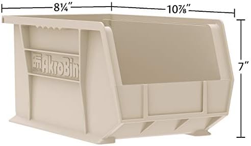 Akro-Mils 30239 AkroBins Plastic Storage Bins, 11"x8"x7", Red, 6-Pack