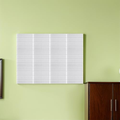 12pcs White Polyester Fiber Bulletin Boards with Soundproof and Self-Adhesive Features, Modern Aesthetic Pin Boards for Walls, for Commercial Spaces and Offices