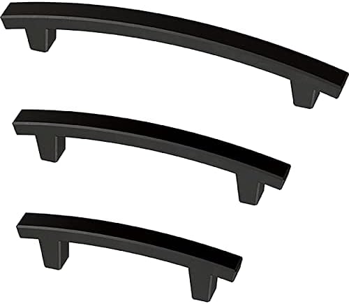 Franklin Brass (10-Pack) – Matte Black Cabinet Handles, 5-1/16 Inch Hole Center, Pulls for Drawers, Kitchen Cabinet Door, Dressers | Pierce