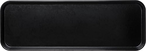 Carlisle Fiberglass Market Tray, Display Platter, 8.75 x 25.5, 12 Ct, Ebony