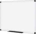 VIZ-PRO Magnetic Dry Erase Board, 48 X 24 Inches, Silver Aluminium Frame
