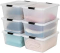 IRIS USA 6-Pack 18 Quart Clip Box with Latching Lid
