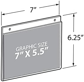 Azar Displays 162721 7-Inch Width by 5.5-Inch Height Wall U-Frame with Pre-Cut Hanging Holes, 10-Pack