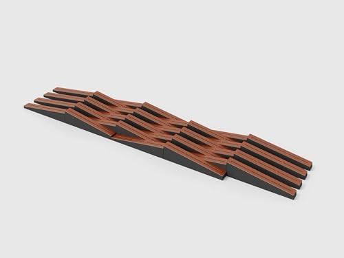 8 PACK — Acoustic Soundproofing Diffusion Panel | Acoustic Treatment for Recording Studio Home Office Podcast Living Room | Absorption - Reflection | Color Plates: [ FUTURA, Cherry ]