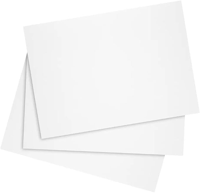 Reskid White Cardstock Thick Paper - Blank Heavy Weight 125 lb Cover Card Stock - 50 Pack (4x6)