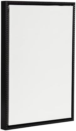Kate and Laurel Sylvie Blank Framed Canvas Wall Art, 18x24 Black Beaded, Vintage Modern Empty Canvas for Paint-Your-Own Art, Ready to Paint Premium Canvas Already Framed