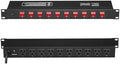 VEVOR 10 Outlet Horizontal 1U Rack Mount PDU Power Strip for Network Server Racks, 10 Individual Led Switches Surge Protection & Overload Protection, 110-125V/15A, with 6ft 14AWG Power Cord