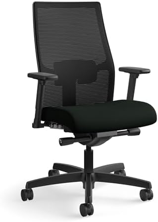 HON Ignition 2.0 Ergonomic Office Chair, Lumbar Support, Desk Chair, Black