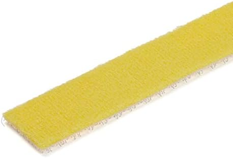 StarTech.com 50ft Hook and Loop Roll - Cut-to-Size Reusable Cable Ties - Bulk Industrial Wire Fastener Tape/Adjustable Fabric Wraps Yellow/Resuable Self Gripping Cable Management Straps (HKLP50YW)