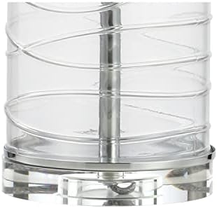 JONATHAN Y Cole 27.5" Fused Glass Table Lamp, Clear, Set of 2
