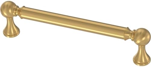 Franklin Brass 10 Pack Modern Gold Cabinet Handles 5-1/16 inch (128mm) Kitchen Cabinet Handles and Drawer Pulls for Cupboards and Dressers |Classic Farmhouse