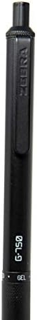 Zebra Pen G-750 Black Brass Retractable Gel Pen, Black Ink, 0.7mm, 1-Pack