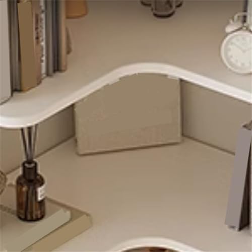Vertical Lumber Wall Corner with 6 Shelves/5 Shelves & Closed Back Bookshelf Rack Floor Student Corner Cabinet Wall Multi-Layer Storage Cabinet Bookcase White 24" L x 35" W x 75" H