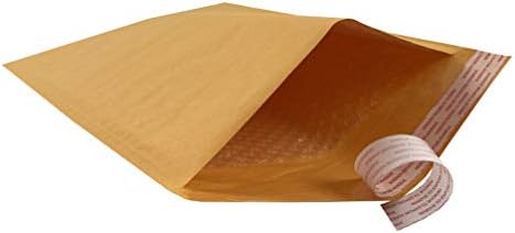 Amazon Basics Kraft Bubble Self-Seal Padded Mailing Envelopes, 10.5" x 16" (Internal Size 10.25" x 15"), Shipping Packaging, Brown, 25-Pack