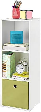 Whitmor 3 Cube Bookcase Stackable MDF Storage Organizer 11 Inch