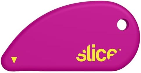 Slice Micro Safety Cutter | Safe Ceramic Box Cutter Lasting 11x Longer than Metal | Keychain Box Opener | Combo Pack | Vivid Green + Fuchsia