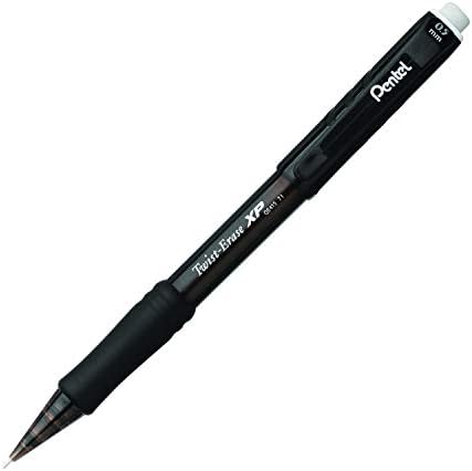 Pentel Twist Erase EXPRESS Automatic Pencil, 0.5mm Lead Size, Black Barrel, Box of 12 (QE415A)