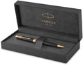 Parker Sonnet Ballpoint Pen | Matte Black Lacquer with Gold Trim | Medium Point Black Ink | Gift Box