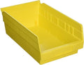 Akro-Mils 30130 Heavy Duty Plastic Shelf Bins, 12"x 6.5"x 4", Yellow, 12-Pk