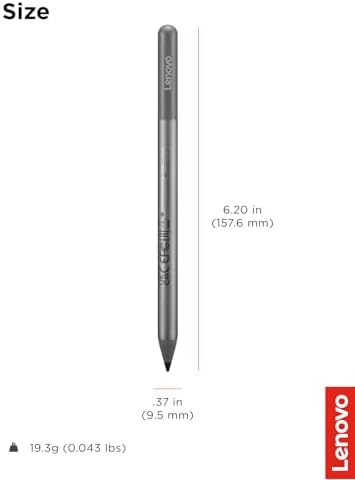 Lenovo USI Pen 2 Magnetic for Chrome OS, Precision Tilt Feature Stylus Pencil, AAAA Battery, USI 2.0 Compatibility, Perfect for Students, Professionals, and Creatives, Storm Grey