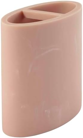 Nicole Miller - Toothbrush Holder, Resin Countertop Accessories, Dorm Room Essentials (Kendall Collection, Clay)