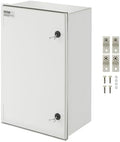 VEVOR Fiberglass Enclosure 23.6 x 15.7 x 9.1 Electrical Enclosure Box NEMA 3X Electronic Equipment Enclosure Box IP65 Weatherproof Wall-Mounted Electrical Enclosure with Hinges & Quarter-Turn Latches