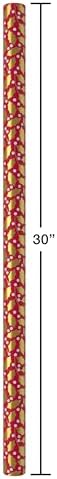 Papyrus Christmas Wrapping Paper Rolls, Greenery, Lettering and Polka Dots (3 Rolls, 22.5 sq. ft.)
