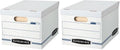 Bankers Box 12 Pack STOR/FILE Basic Duty File Storage Boxes, Standard Assembly, Lift-off Lid, Letter/Legal, White/Blue