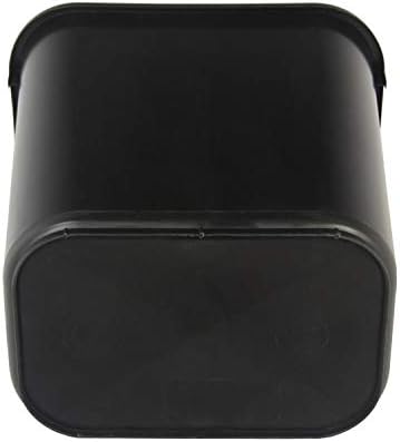 Amazon Basics Rectangular Commercial Office Wastebasket, Easy to Clean, Space-Saving,15.5"L x 11.5"W x 20"H, 10 Gallon, Black