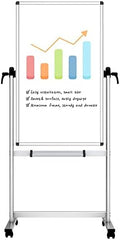 VIZ-PRO Double-Sided Magnetic Mobile Whiteboard, 48" x 24"