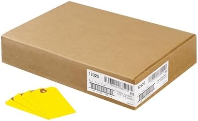 Avery® Unstrung Shipping Tags, 11.5 pt. Stock, 4-3/4" x 2-3/8", 1,000 Yellow Hang Tags (12325)