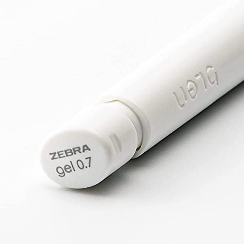 Zebra Pen bLen White Retractable Gel Pen, Blue Ink, 0.7mm, 2-Pack