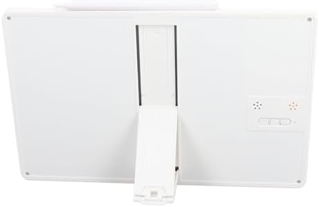 Electronic Digital Calendar, Desktop Calendar Rechargeable Writing Board with Pen, 120mah Erasable LCD Writing Board Calendar, for Office Business Home Decor (White)