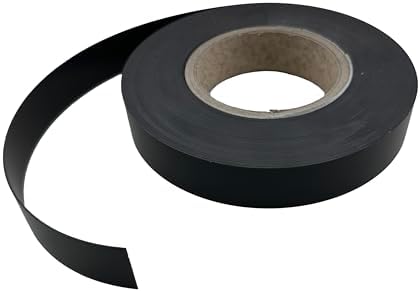 Master Magnetics ZGN03040BL/WKS50 Flexible Magnet Strip with Black Vinyl Coating, 1/32" Thick, 1" Height, 50 Feet, 1 Roll