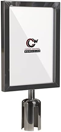 Crowd Control Warehouse Stanchion Post Top Sign Frame, 8.5 X 11 Inch