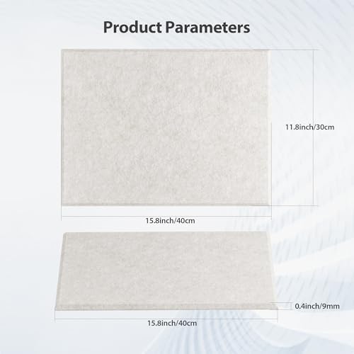 12 Pack Rectangle Acoustic Panels Self Adhesive Sound Proof Foam(Beige)
