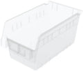 Akro-Mils 30090 Plastic Nesting ShelfMax Storage Bin Box, (12-Inch x 6-Inch x 6-Inch), Clear, (10-Pack)