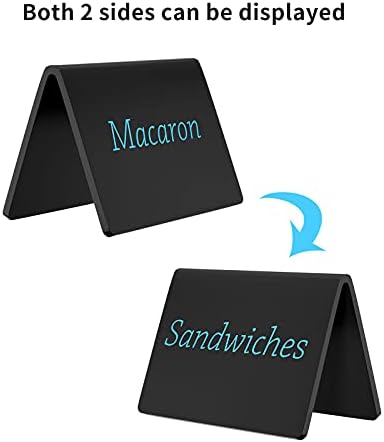 AITEE 20 Pack Acrylic Mini Chalkboard Signs Small Tent Blackboard V-Shaped